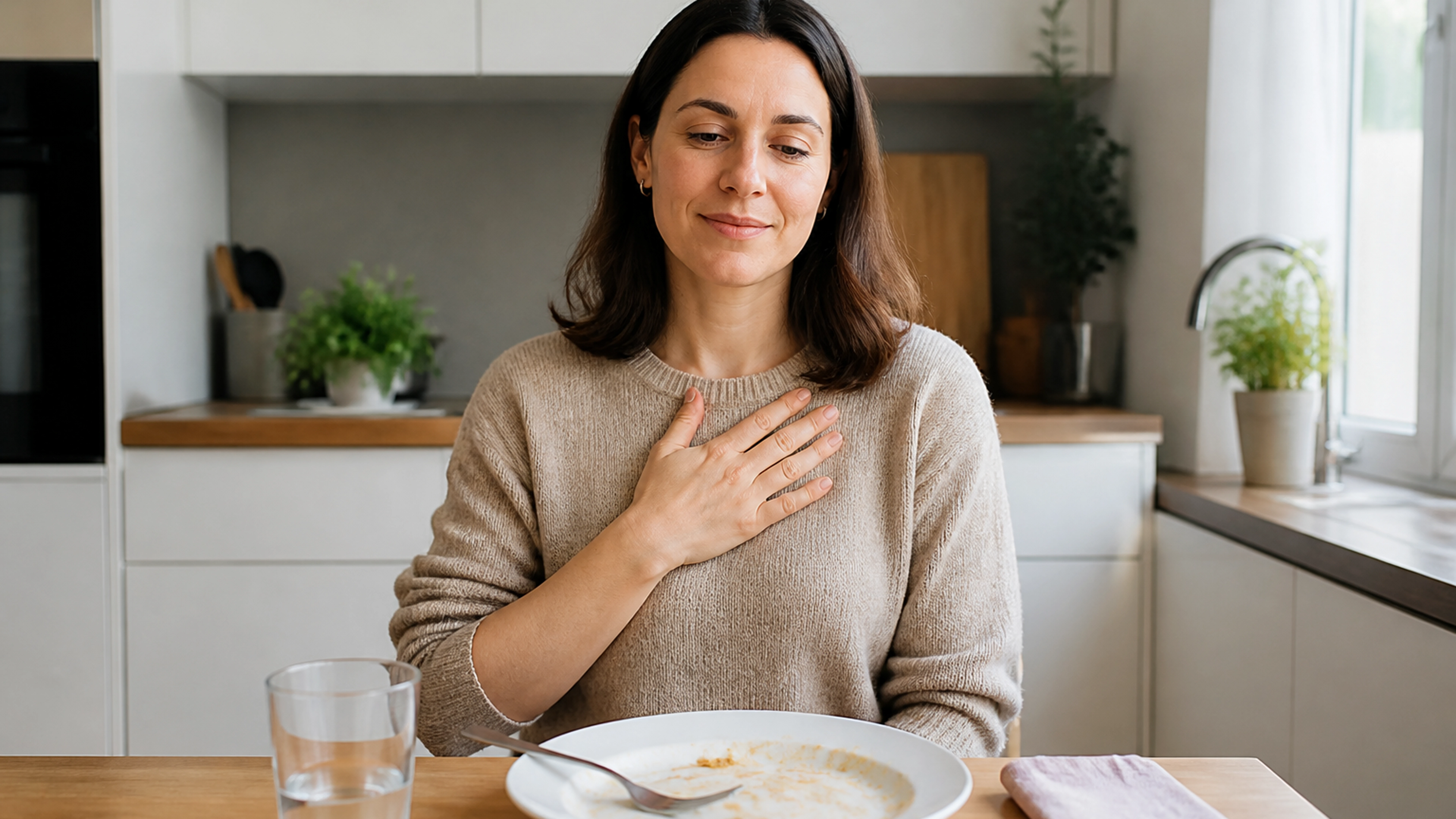 Illustration éditoriale pour l’article « Extrasystoles après repas : comprendre et apaiser le cœur »
