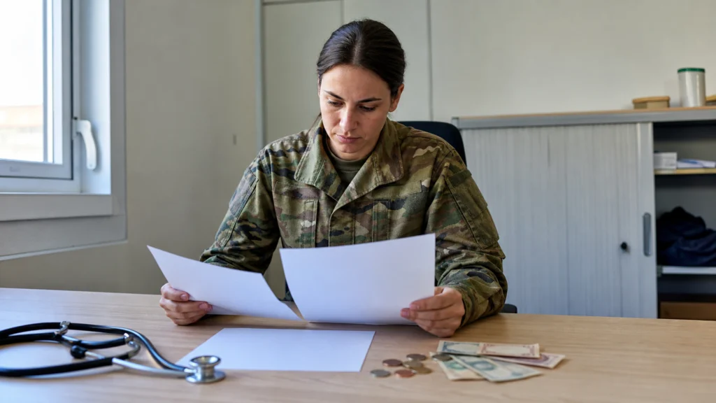 Illustration éditoriale pour l’article « Tout savoir sur le salaire d'une infirmière militaire »